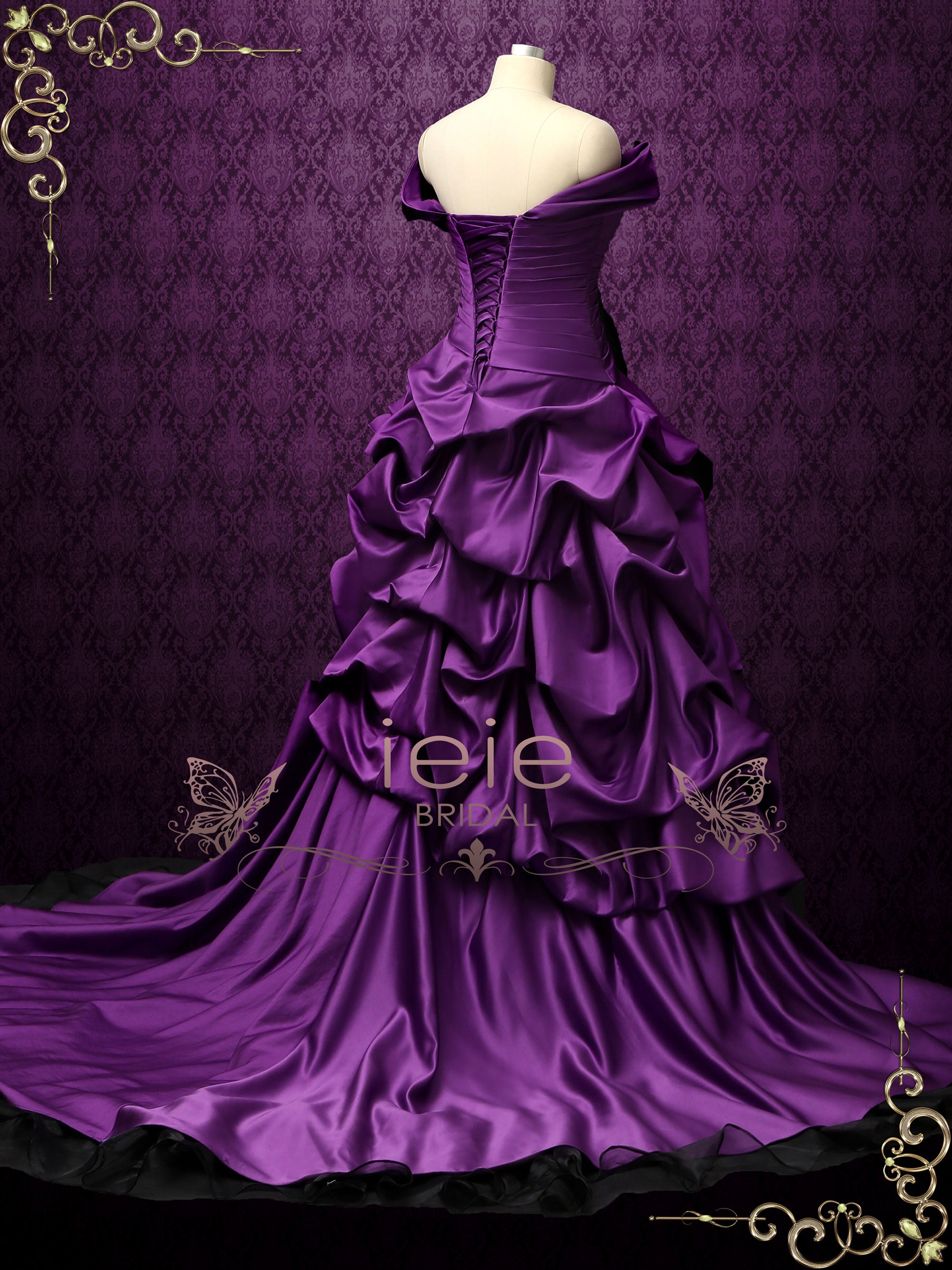 Off the Shoulder Purple Wedding Dress ...